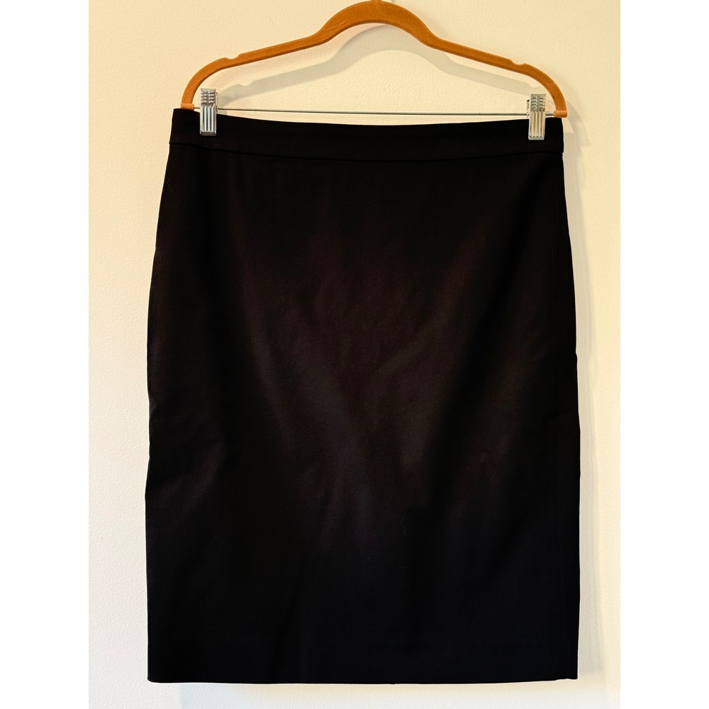 J.Crew Pencil Skirt No. 2 Black Cotton Viscose Blend Size 10 Office Workwear